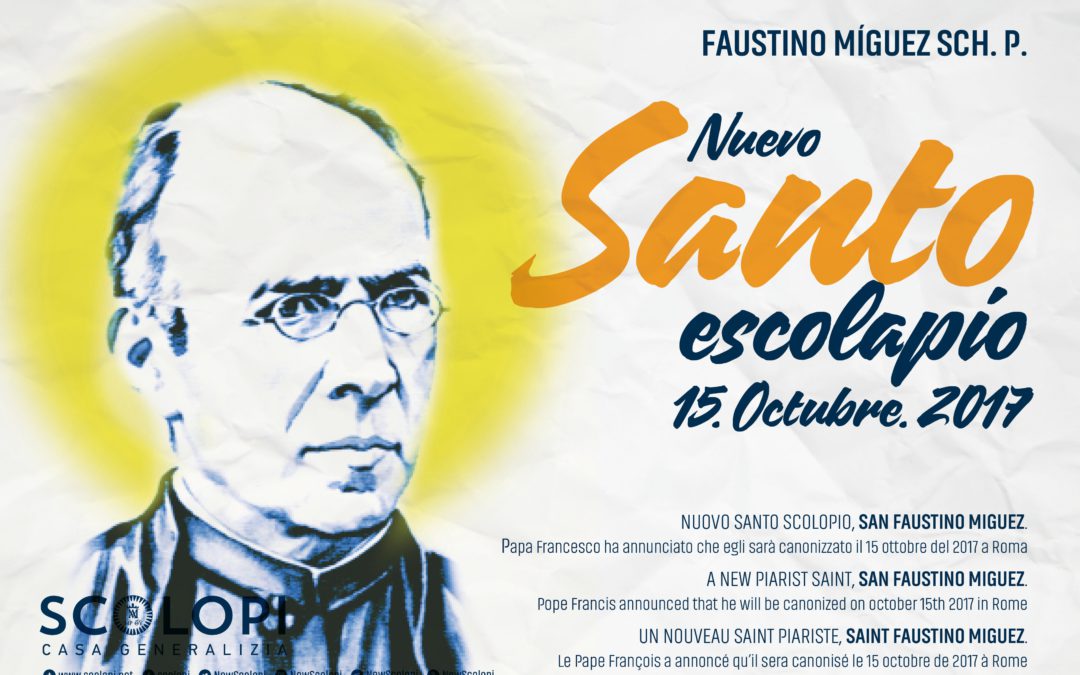 Faustino Míguez. Nuevo Santo Escolapio.